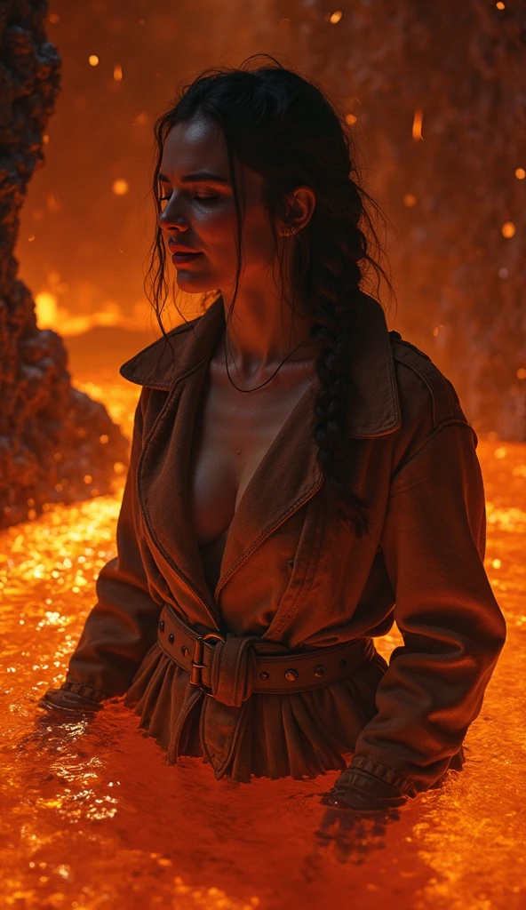sexy miner, gold mine, female, short hair