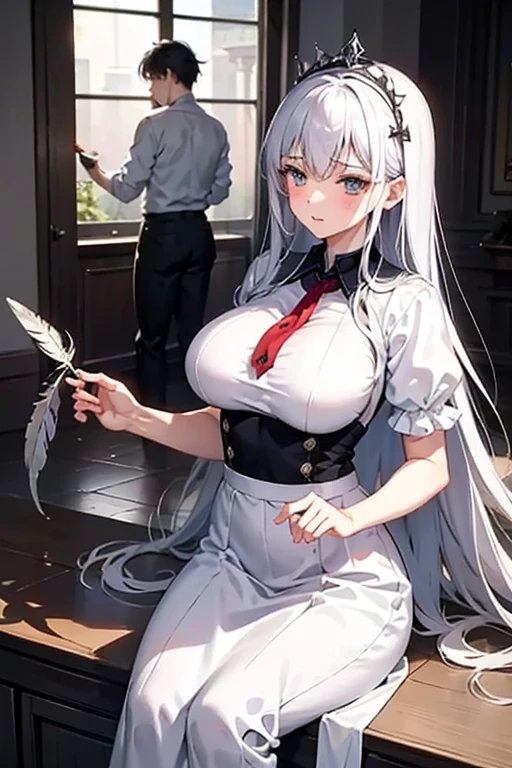 Go player near a goban, sexy, smiling, big 