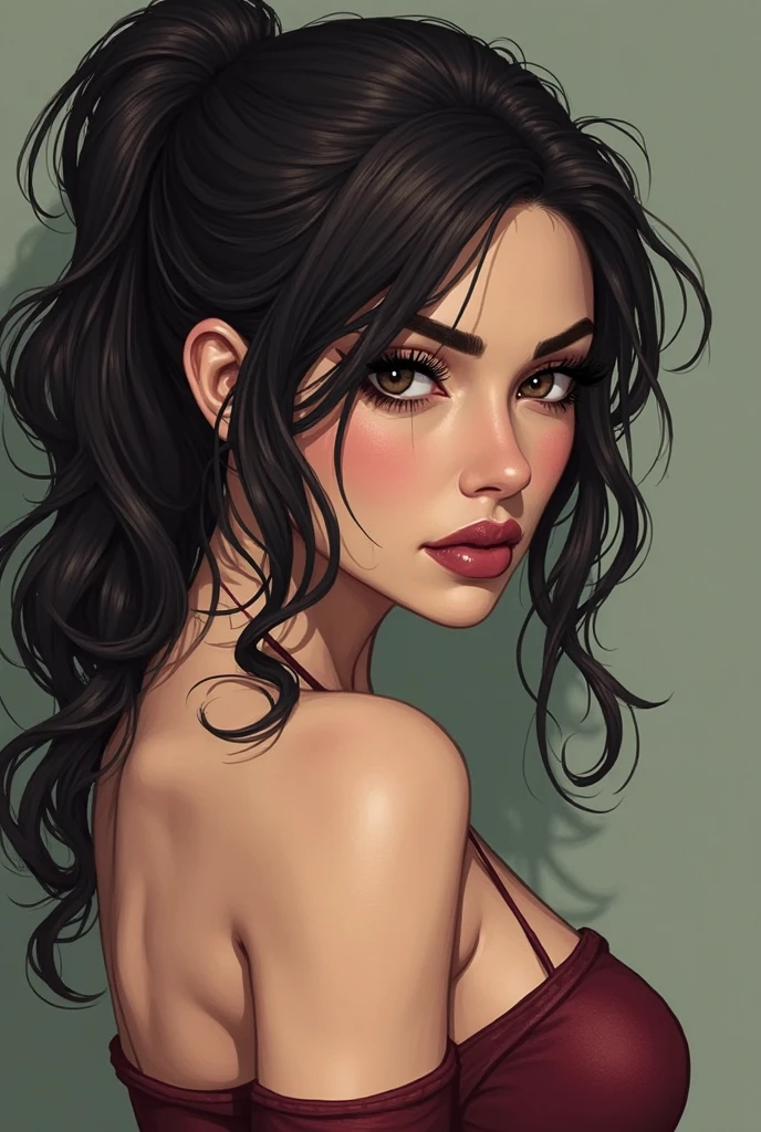 1girl,a beautiful fashion model ,(masterpiece, detailed background, best quality), shoulder length and shiny hair, black hair,smirk,juicy lips,red lips, lingerie, , elegant makeup, exhibitionism, influencer, thot, (((pov, missionary, sexual, sex, man having sex with girl))) full body, body shot,