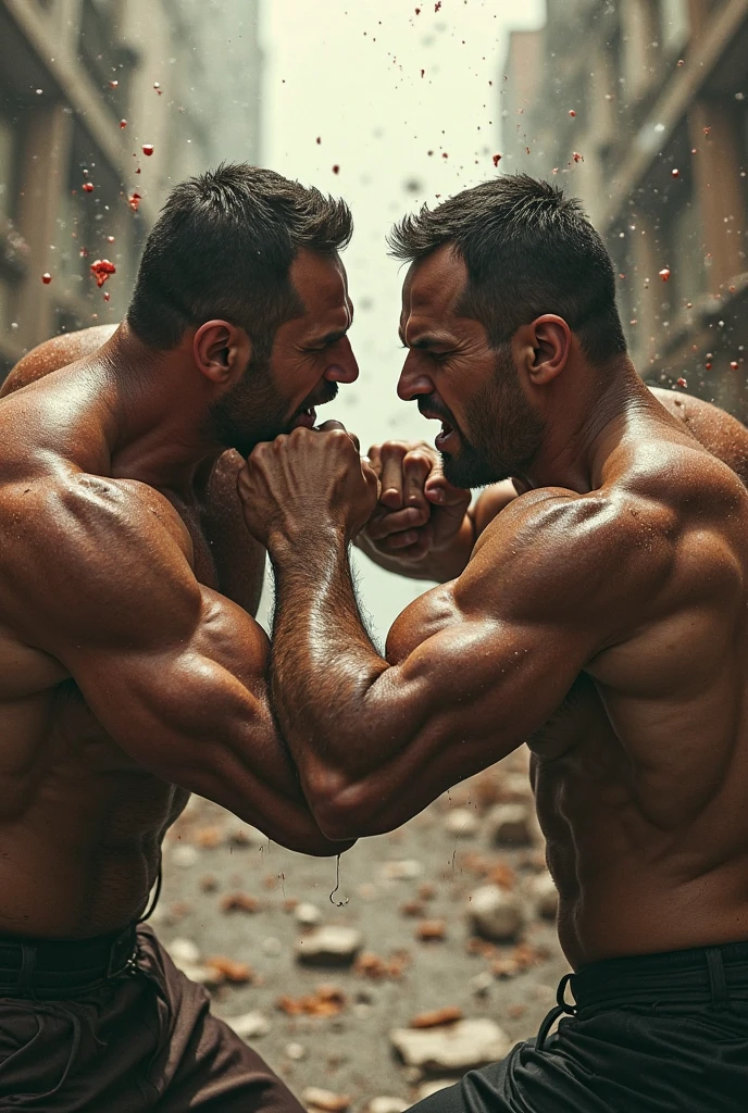 naked men fighting