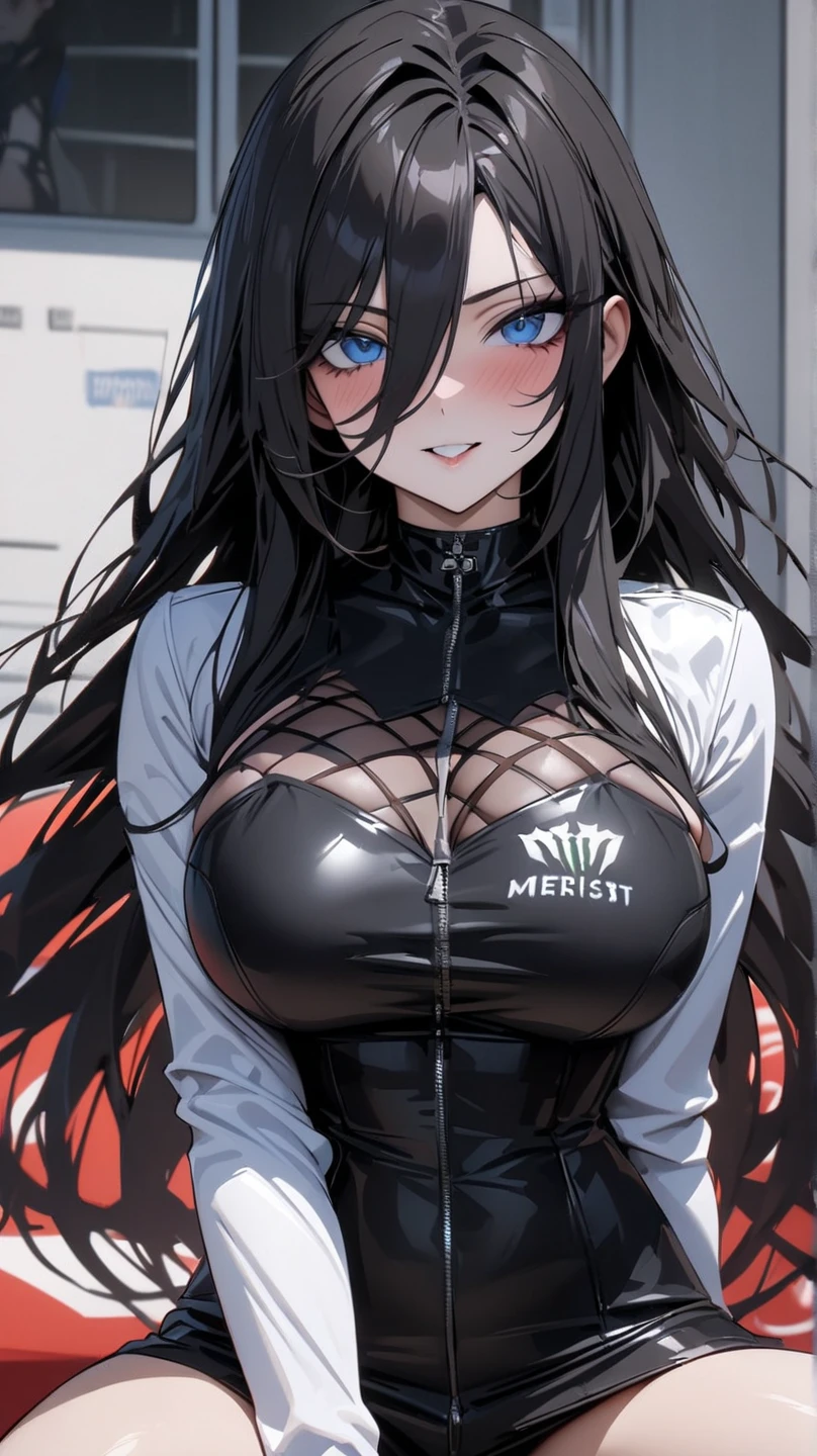 Ultra-realistic 8K CG，Flawless face，flawless perfection，，full bodyesbian，Black bodysuit，Conjoinment，black colored leggings，Standing on the ground，poster for，huge tit，Huge breasts，A sagging breast，long leges，Slim，being thin，tightsuit，drooping chest，Figure-eight milk，Papaya milk，cleavage，exposing your navel，revealing breasts，