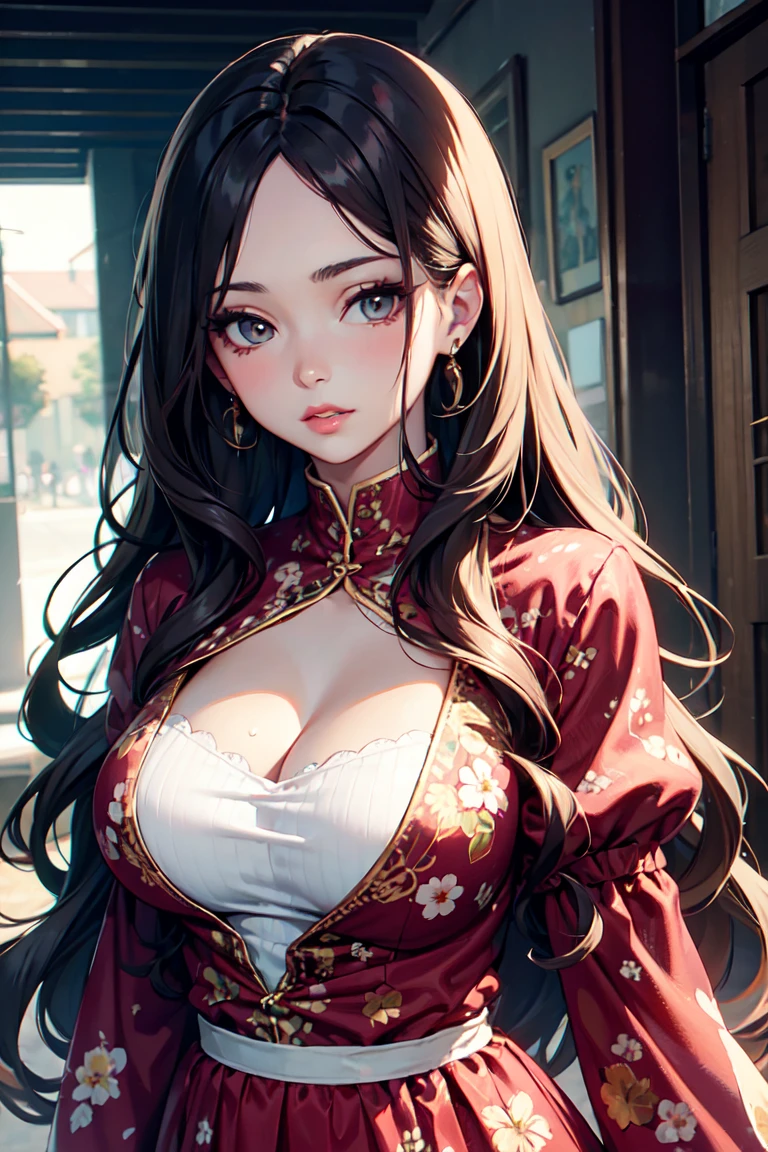 （（highest quality，8k，T masterpiece：1.3））， Sharp focus：1.2，Pretty woman with perfect figure：1.4，（（（（（Big cleavage））），（Incredibly large breasts：1.5），Straight hair、Hair blowing in the wind（Big Hips），smile，Thin abdominal muscles：1.2，((Black Hair:1.4, Princess Cut))，Highly deしっぽed face and skin texture，Tail Eye，double eyelid、/ (wear white top over red playboy_red rabbit leotard:1.3), (Top and bottom separated clothing:1.2), (Short sleeve:1.1), ((red bunny girl costume:1.8)), (Fishnet tights:1.2), High heels, ((Rabbit&#39;s Tail:1.2, Bunny ears)), (ponytail:1.3)
