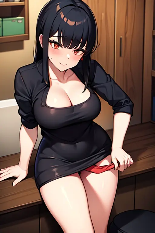 (( 1girl in)), (NSFW)、((((SEX))))、(())、((((Bukkake))))、((kissing muscular man))、blush,black colored hair、Parted bangs、a purple eye,Japanese-style room at night、(((large full breasts)))、big butts、((thick thighs))、Sweat、is crying、Surprised、(((:o)))、Short hair、((((spreading legs))))、White panty、red scarf、(Armpits)、((both hands behind head))、Sitting on the floor、Black knee socks