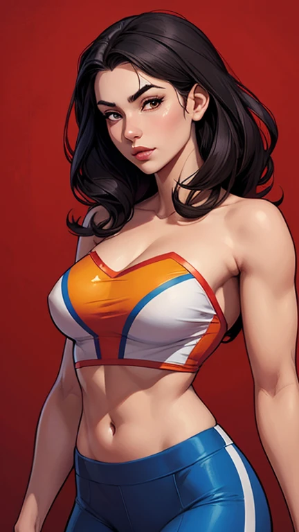 Beautiful character pose in dynamic love pose Jennifer Connelly with body in symmetry well defined body, delicado e sensual, estilo de desenho animado, digital illustration white background detailed art sexy eyes dating wearing intense hell clothes intense cold