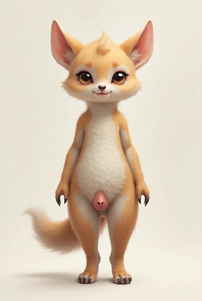 one girl, fox ears, , pure, cute naked, topless, a Woman alien mix, human Body, big tits, fox skin, alien fox nose but the Rest of the face ist human, (((whiskers))) big eyes, full black eyes, hybride 10 % fox Cup 50 %alien and 40 % human, face mostly woman,fox furry at Body Arms and shoulders and neck, tits are human , nipples ,Cat eyes, slender No clothes, fat lips, bimbo lips,tail, fangs, Brown fox furr, human mouth, human chin, thick ass, round ass