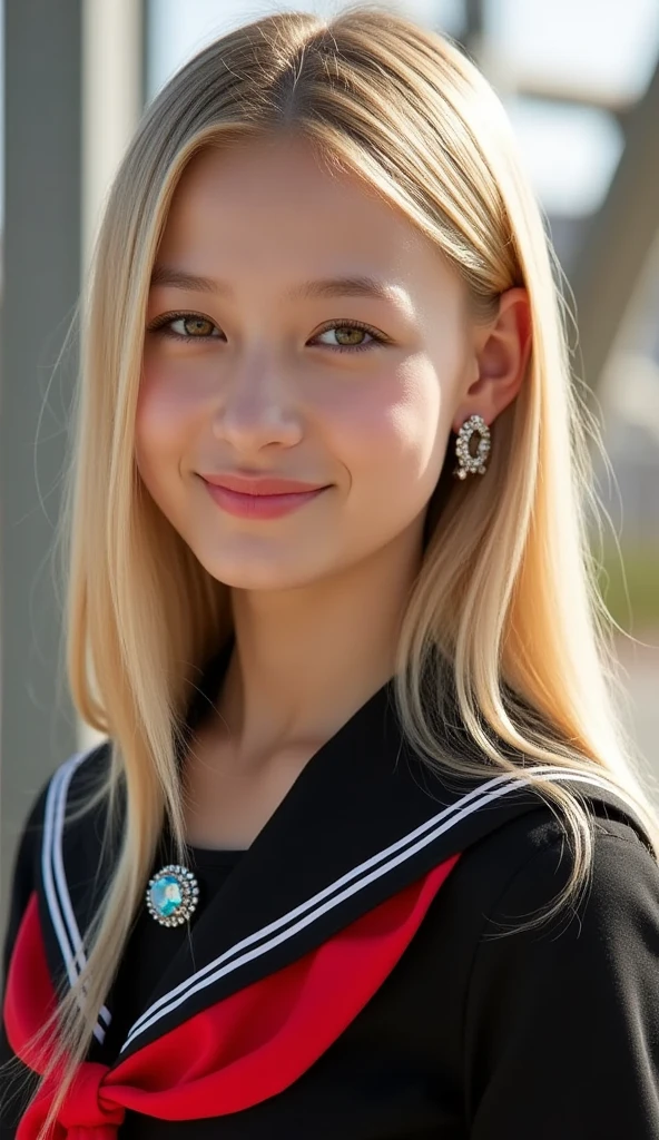 Girl child 10 years old, Russian blondie in braids, com roupa de jaqueta de couro vermelha, fundo storm, ride into the storm, thunderbolt red.