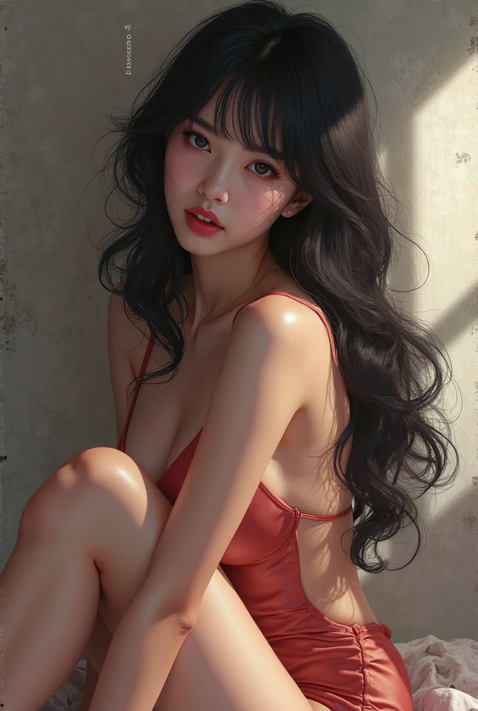 1 girl sleeping on bed, top quality, beautiful, beautiful, stylish details, CG, Unity, 8K wallpaper, amazing, stylish details, beautiful, top quality, official art, detailed CG Unity 8K wallpaper, outrageous, incredibly beautiful, huge file size, very detailed, beautiful detail girl, very detailed eyes and face, Beautiful eyes, (RAW photo, highest quality), (realism, realism: 1.3), light on the face, one girl, full body, full body photo, (fantasy chest)), bangs, (wall background), (relaxed), chest bared, (8k, RAW photo, highest quality, masterpiece: 1.2), super detail, ultra high resolution, (realistic, photoreal: 1.37), portrait, High detail RAW color photos, professional photos, very delicate and beautiful, highly detailed, 8k wallpaper, stunning, fine detail, huge file size, official art, highly detailed CG Unity 8k wallpaper, very detailed beautiful girl, highly detailed face, highly detailed eyes, very detailed skin, very detailed fingers, very detailed nose, very detailed mouth, perfect anatomy, very detailed background , Very detailed costumes, 1 girl, (18 years old: 1.2), teenager, cute girl, famous Japan idol, cute, (small: 1.2), realistic body, petite, fair skin, shiny skin, slender body, good style, full body, black hair bob, short bob, (bangs: 1.2), laughing face, cute, young, cute face, realistic face, beautiful eyes, sagging eyes , Upper eyes, Baby face, Tanuki face, Dark indoors, bedroom, late night, sexy, sheer underwear, Topless, colorful panties, overexposed, big, pointed, open crotch,