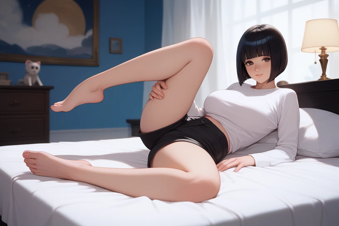 Master peace,little breasts,poor breasts,ass hole, Realstic, 8K, (1女性:1.3), European style,,Nipples show through ,MICROBIKINI, (HAIR LOIRO:1.1) , Short cut, (Pixie cut:1.2), looking away down, Sorrisos,Spread your legs,s ass, --auto --s2