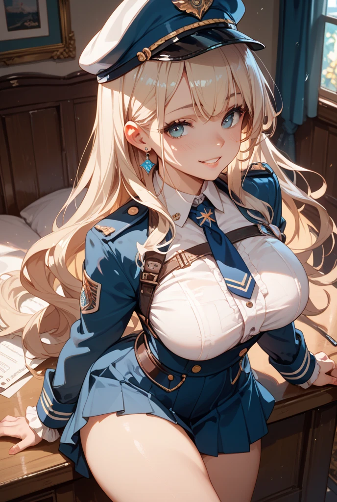 (((Skin exposed through uniform)))、(((((have sex with a man and make him ejaculate)))))、((((sexual act))))、((((insertion))))、Nipples protruding from the bra、((((feel shy))))、((a blond))、beautiful Girl、Large beautiful breasts、cleavage of the breast、A slender、オマンコ、((((((Lie down and spread your legs))))))、(((((Seduction while being shy)))))、((Inside the bustling city))、((smil))
