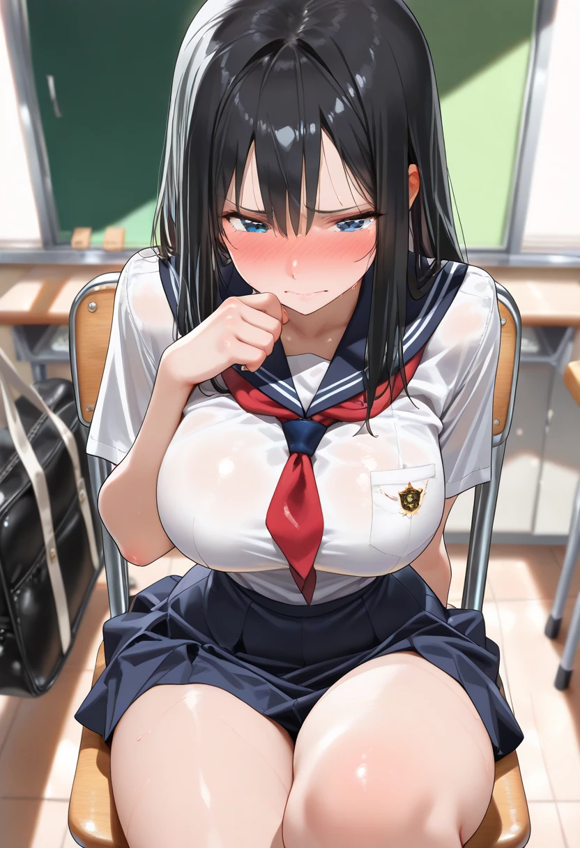 nsfw,(software:1.5), (Torn clothes:1.5、Boy wearing school uniform)、Long black hair、Droopy eyes, Thick thighs, How stupid, liar, bed, Open legs, detalled, Spread your legs, Show your side, Down the Out、Sexual fluids overflowing、Insert a thick penis、(Girl trembling with sexual climax:1.5)、vagina、Sex、Tears are overflowing、Glasses、Angry、(Dynamic pose)、(Vigorous movement:1.7)、Sloppy body、Dynamic Angle、Fuck from behind、Torn Stockings、gangbang,3boys、((Ahegao))、Disarray、Color、(My chest is being strongly rubbed by a man:1.5)