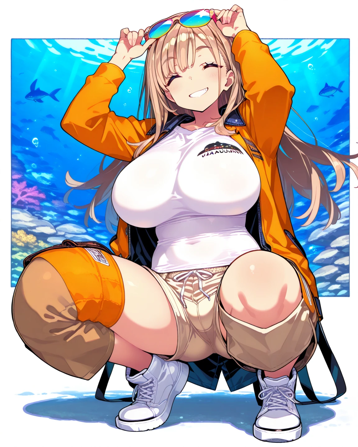 nsfw, bdsm, (masterpiece:1.4), (best quality:1.4), ((ultra detailed:1.3)), score_9, score_8_up, score_7_up, score_6_up, score_5_up, score_4_up, source_anime, looking at view, ((dynamic pose:1.5)), (dynamic angle),
BREAK, 1girl, solo, choker, fingerless gloves, bracelet, ring, sitting on mat, (Baseball wear:1.4), (huge breasts), (smile:1.2), spread legs, legs up, collar, vaginal, leash, clitoris, arms behind head, erect nipples, open mouth, nose blush, pregnant, ((slave)),
BREAK, bondage, (breasts bondage:1.4), (shibari:1.6), ((chain bind breasts)),
BREAK, masturbation, (Baseball bat vaginal insertion:1.6), (inserting bat of Baseball into vaginal), many Baseball bat around, (multiple insertion), BREAK, bukkake, (facial), (cum on breasts), (lot of cum),
BREAK, ((outdoor, Sports equipment room:1.3, mat, Baseball bat)), AddXL, Lovebell-SDXL, Belldandy, brown hair, long ponytail, blue eyes,