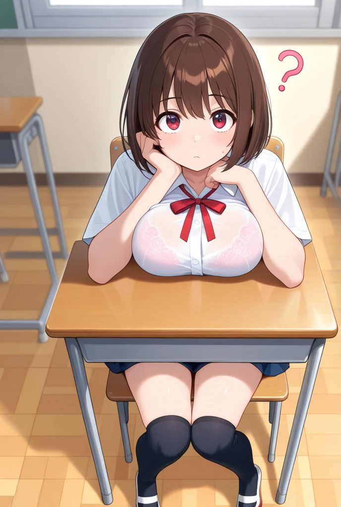 masterpiece, (little girl:1.5), (6 years old:1.3), (oppai loli:1.5), smile, (completely nude:1.3), (disproportionate huge breasts:1.2), slender, standing, classroom.