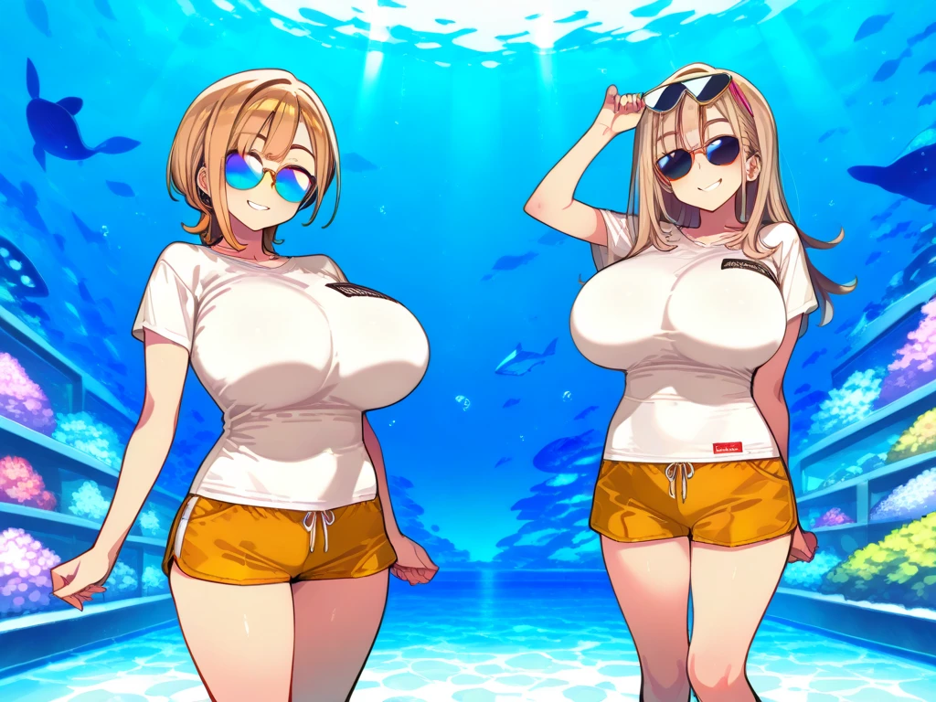 Highest quality、Fox ears、Light blonde、ponytail、One eye is covered by hair、Huge breasts:1.5、sagging breast、Lifesaver、White competitive swimsuit、(tsurime,Tree Eyes)、Blue Eyes、Poolside、Outdoor、Summer sunshine、Hang a whistle around your neck、hair over one eye