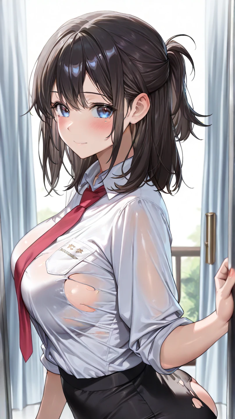 (masterpiece:1.4),(best quality:1.2), 1girl,katou megumi,BROWN HAIR,school uniform, white sailor collar, pleated skirt,SKIRT LIFT,SKIRT LIFTED BY SELF,WHITE PANTIES,LOOK AT VIEWER, kneehighs,MEDIUM breasts,intenseglare,shaded_face, shadow_over_eyes, disgust, glare,, empty_eyes, eye_glint,standing,classroom,