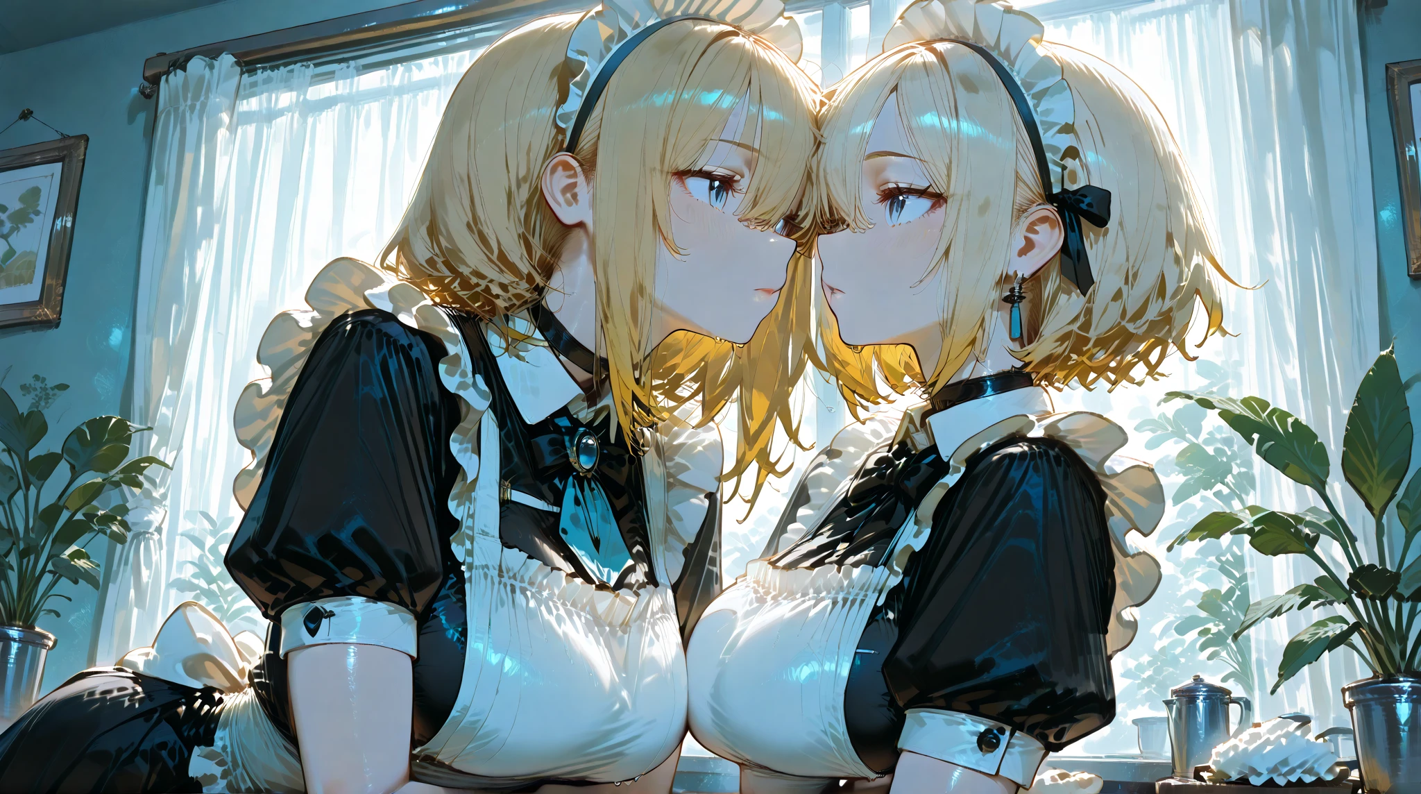 high resolution、2Beautiful women、Older sister and younger sister、Two Sisters、隣り合うOlder sister and younger sister、Big Tits、Voluptuous、Lewd、Gal、Bitch、Invite a man、Give a blowjob、Older sister and younger sisterでフェラチをする、Sisters who like dick、Sisters who like blowjobs、Sisters get excited by blowjob、Sisters licking one dick with their tongues、Sisters happily licking dicks、Sisters get cum on their faces、Ejaculating、Sisters covered in cum、Lewdな姉妹、Sisters who like to cum、Maid服、Maid