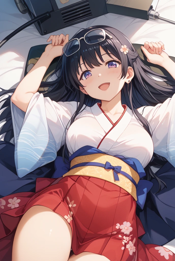 masterpiece, super fine illustration, extremely detailed, a beautiful and cute girl, extremely detailed beautiful face and eyes,1girl,(17 years old,:1.2), solo, onsen, outdoors, rock, steam, soaking in the onsen, stomach-deep water, hot water, nature, sky, mountain, snow, icicle, snow trees, night ,wet,sweat , looking at viewer , parted lips, <lora:flat2:0.35>
<lora:suzunaV1:0.6>,suzuna_kuraki,purple_hair,very_long_hair,hair_ribbon,pony_tail,yellow_eyes, miko, japanese clothes,red hakama, hakama, tabi,hair ornament,(see-through:1.2),