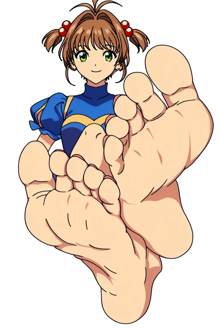 Anime girl sitting on the floor with her legs raised, high soles, feet posing, POV art of furry feet, Foot Art POV, !!Highly detailed!!, shikamimi, The art of the foot, anime moe art style, Happy toes, big legs, soft anime illustration, detailed foot pov, Feet on the ground, feet and hands、Sentai Heroine、Legs over 100cm、Sweaty feet、Tensou Sentai Goseiger, gosei yellow