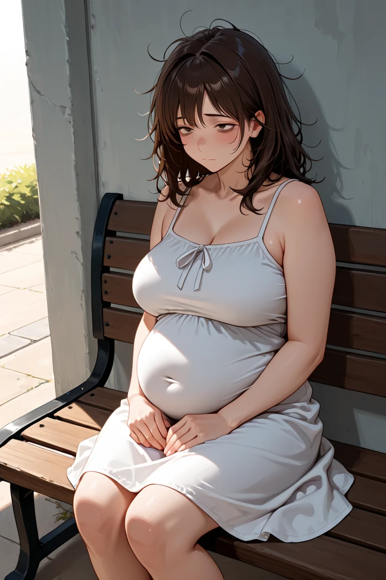 potrait of pregnant women, 23 years old, beautiful face, long hair, use office outfit, horny and masturbate riding the toy until wet in the train