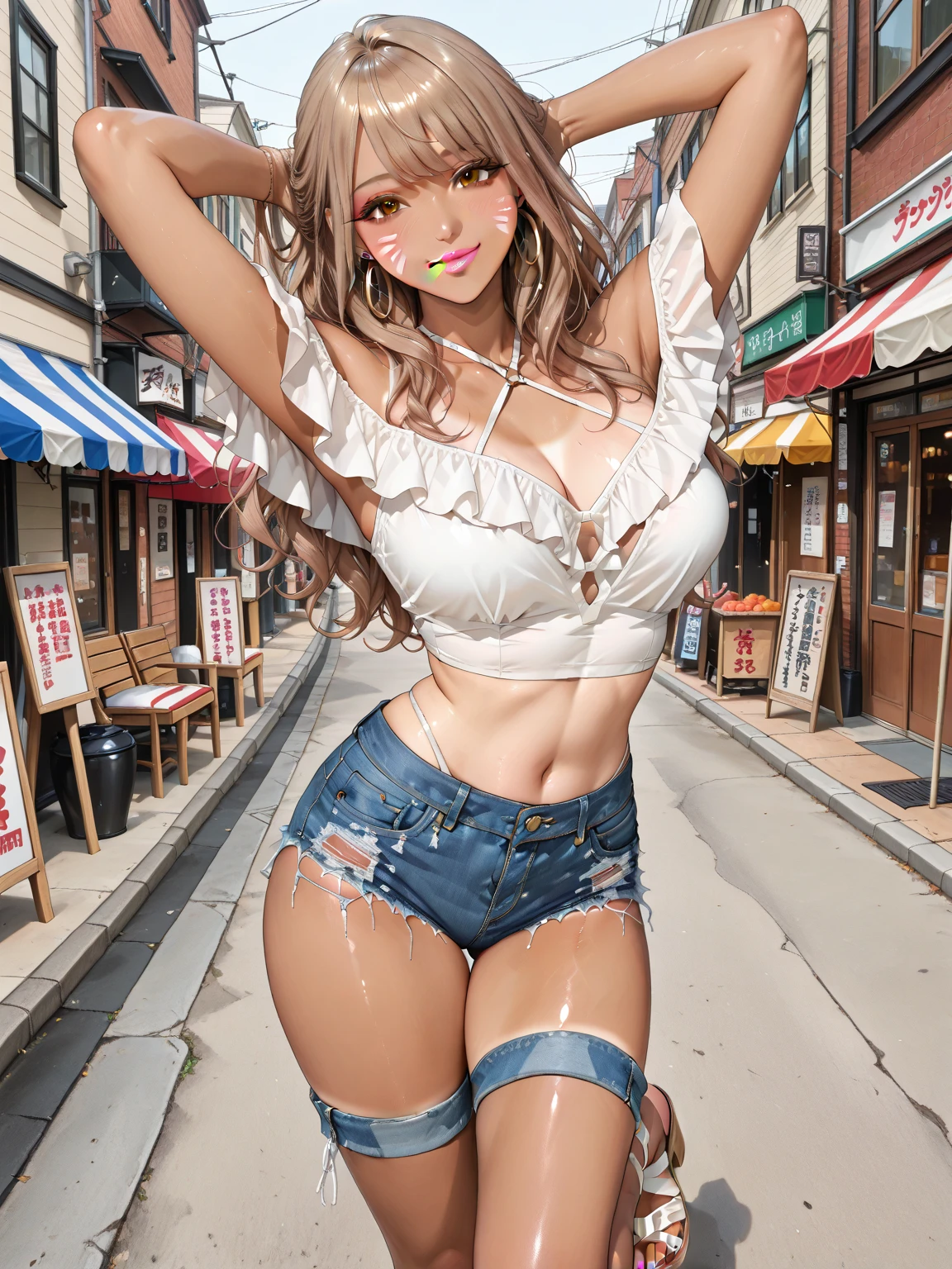 (Best Quality,High resolution,8K,finelity detailed background,Masterpiece:1.2),beautiful girl,Shiny khaki hair,twin tail,Khaki Eyes,Gentle look,A refreshing look,Best quality,Best Quality,Aesthetic and aesthetic:1.2,Best details((Super detailed))(High-definition CG illustrations),cute浴衣,Slender body,sunset,Japanese Festivals,fan,Nightclub,open air,smile,blush,cute,Scrounge,Looking up,Being spoiled,super model,shoot from below