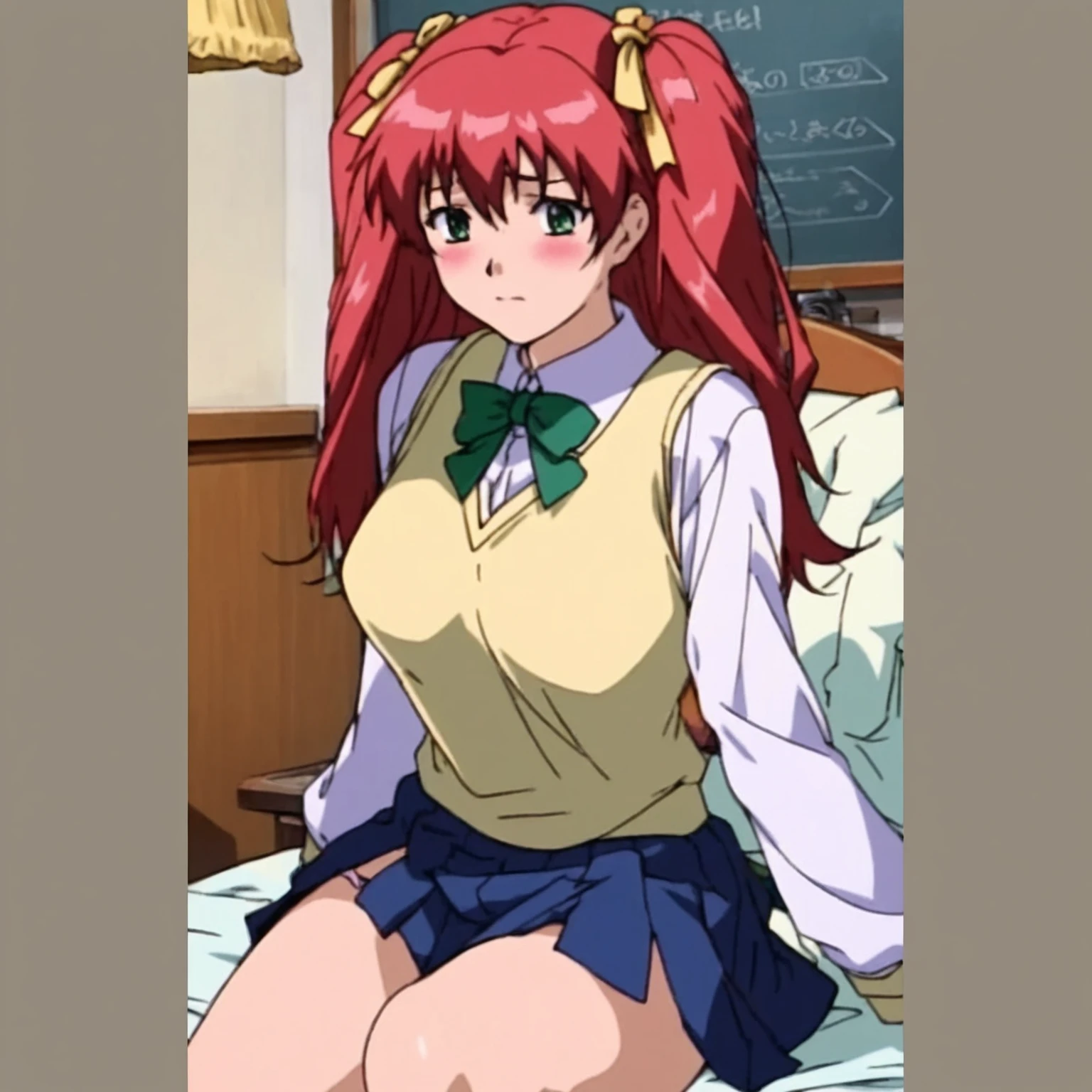 masterpiece, best quality, beautiful art, high resolution, well formed hands, body and fingers, 1 woman, solo, Kusuri yakuzen ,adult, hair ornament, big breasted, cleavage full body, long hair, gorgeous legs and thighs, wearing a Tyris Flare outfit,  and skimpy ,  she is doing exercise, warming up, stretching her body, bouncing ,   and  training, working out, sweating, smiling joyfully and brightly, training montage session, beach environment 