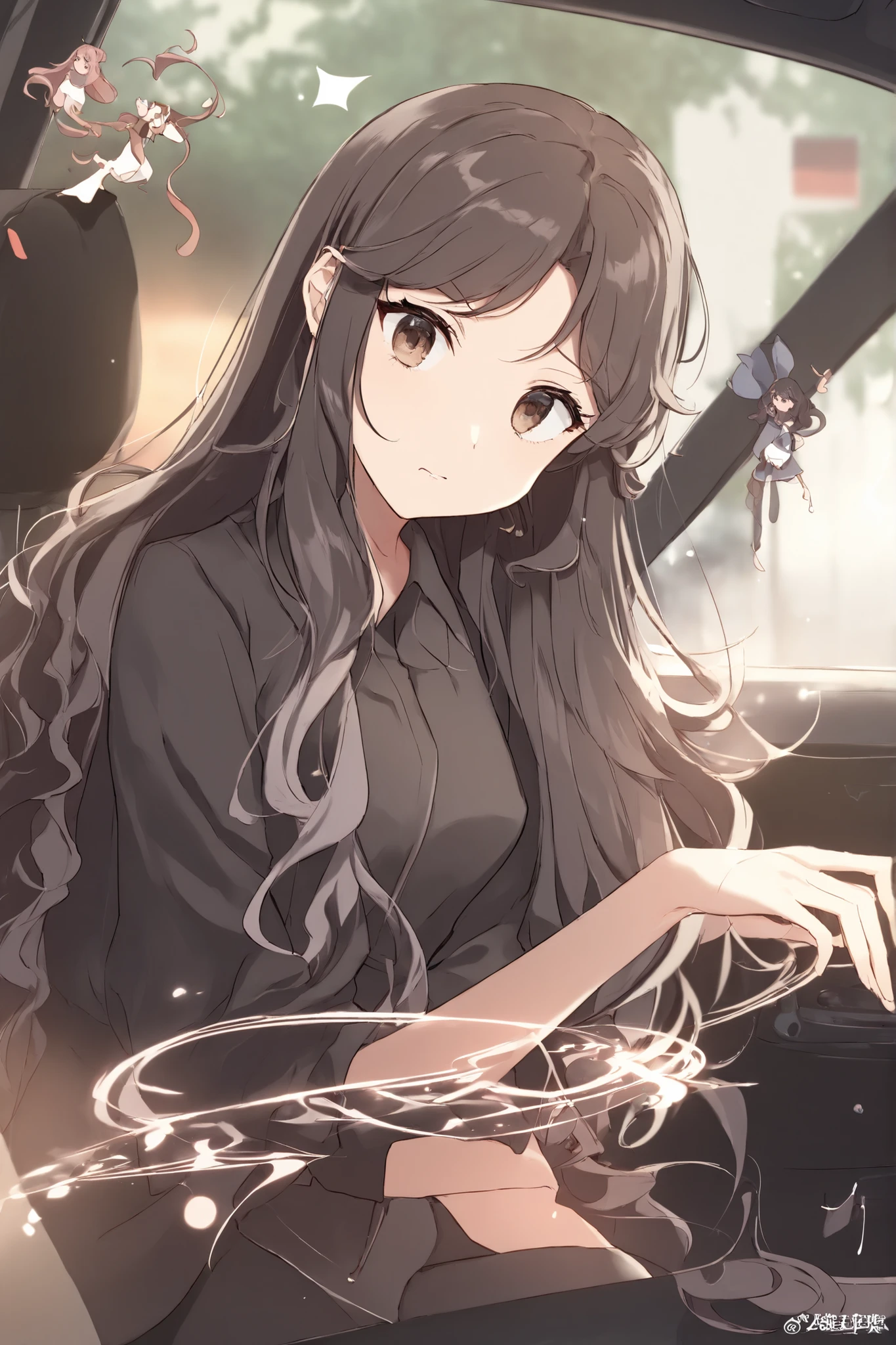 ((girl)) ((Cola Bottle Body 2:unset-colored Hair 1:1)) ((Hazelnut Eyes 1:1)) ((cute)) ((beautiful in the car)) ((animations)) ((Boundary)) ((long hair)) ((Curly 1:1))