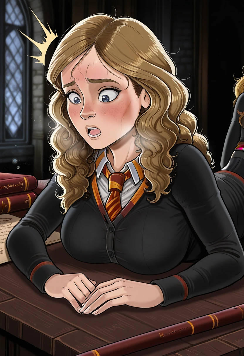 Hermione Granger sucking the cock of (futanari Professor McGonnagal)