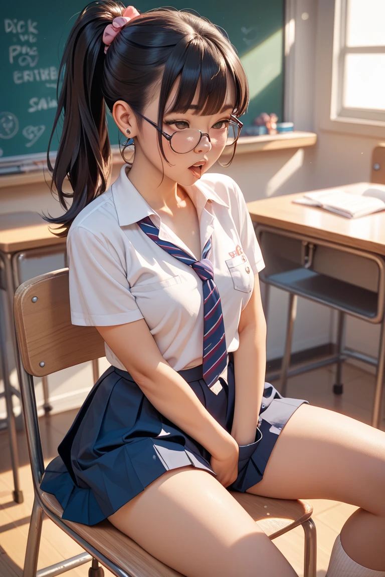 (8K, Raw photo, Best Quality, masutepiece:1.2), high-definition RAW color photography, professional photograpy, cowboyshot, (Realistic, photographrealistic:1.37), ((Best Quality)), 17 years old girl, Cinematic Light, (finerly detailed face:1.2), (masutepiece:1.5),no underwear, squatting down, wearing no panties, squatting down to pick up something that fallen on the floor,(Best Quality:1.2), (Mole:0.5), Squatting, eyes are fixed on the object on the floor, bowtie, (Detailed student:1.2),The inside of the skirt can be seen from the front,Between the legs can be seen from the front,skinny legs,long legged,Thin leg, skinny girl, Korean beauty girl,Legs wide open,perplexed look,Impatient expression,Blouse with wide open chest area,small breasts are visible,The state of the action of lowering the right hand to the floor and trying to pick up something,There is no need to consciously look at the front camera.,Crotch opens,Costumes in pastel colors,not wearing panties,A slender,skinny body,Open your right and left legs firmly,a short skirt,blouse without neck collar,shirt with wide open chest,Her breasts are small so the top of her bust is clearly visible,no collar,no ribbon,Smaller chest,laceless sneakers,