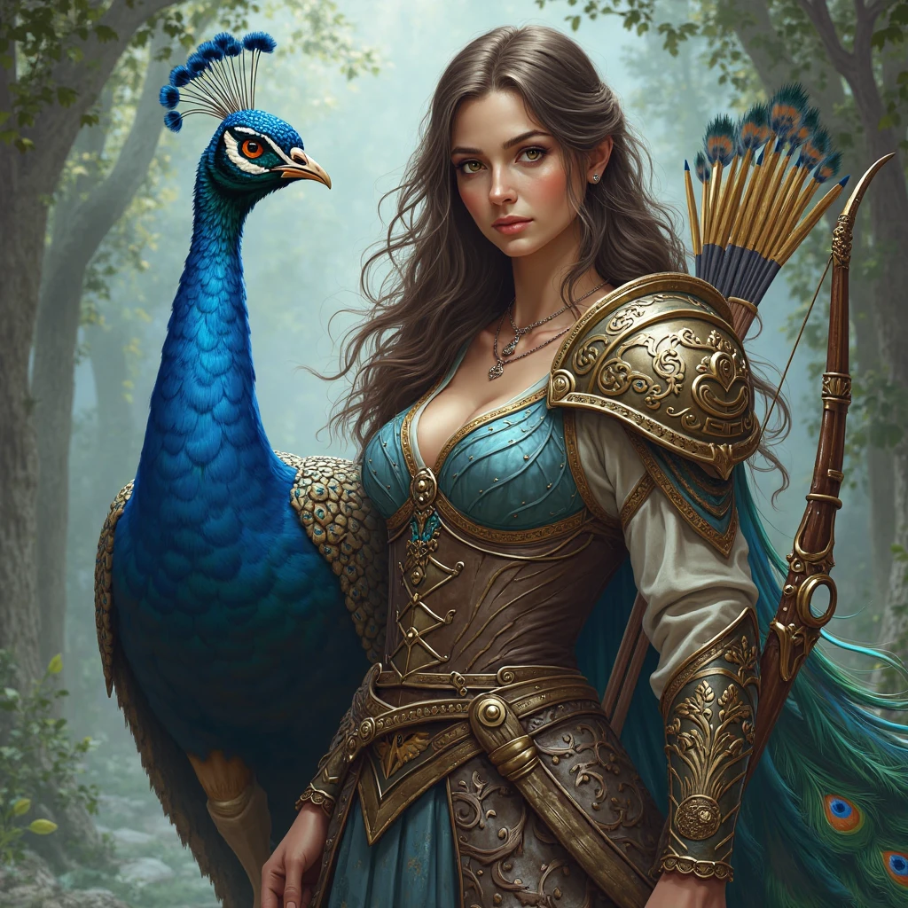 Woman with word and bird in hand, deep v big breasts,detailed fantasy art, detailed fantasy digital art, High quality fantasy art, fantasy style art, highly detailed fantasy art, Anime fantasy artwork, breathtaking fantasy art, 4K fantasy art, amazing fantasy art