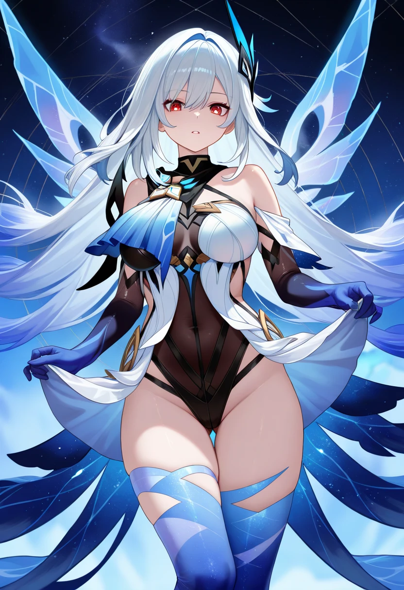 original,Unzen, 1girl, animal ears, long hair, weapon, shinano \(azur lane\), sword, japanese clothes, breasts, bug, blue butterfly, tail, fox ears, butterfly, wide sleeves, white hair, kimono, katana, solo, looking at viewer, full body, very long hair, large breasts, fox girl, kitsune, multiple swords, sheath, rigging, holding, cleavage, fox tail, animal ear fluff, purple eyes, hair ornament, sheathed, flight deck, bare shoulders, off shoulder, multiple tails, floating hair
<lora:Unzen_20230911102126:1>