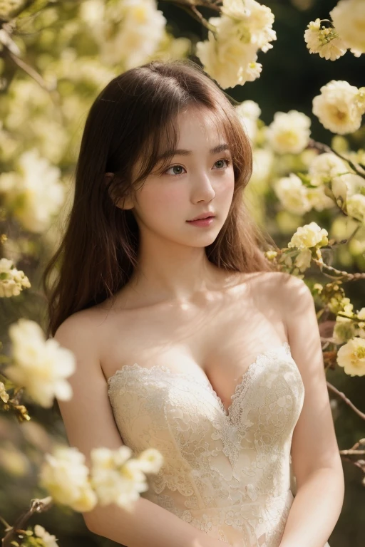 ((highest quality)),(超A high resolution),(Very detailed),(Detailed Description),((The best CG)),(masterpiece),Ultra-detailed art、(highest quality、8k、32k、masterpiece)、(Realistic)、(Realistic:1.2)、(High resolution)、Very detailed、Very beautiful face and eyes、1 female、((Narrow eyes、Droopy eyes:1.4、Fine grain))、Tight waist、Delicate body、(highest quality、Attention to detail、Rich skin detail)、(highest quality、8k、Oil paint:1.2)、Very detailed、(Realistic、Realistic:1.37)、Bright colors