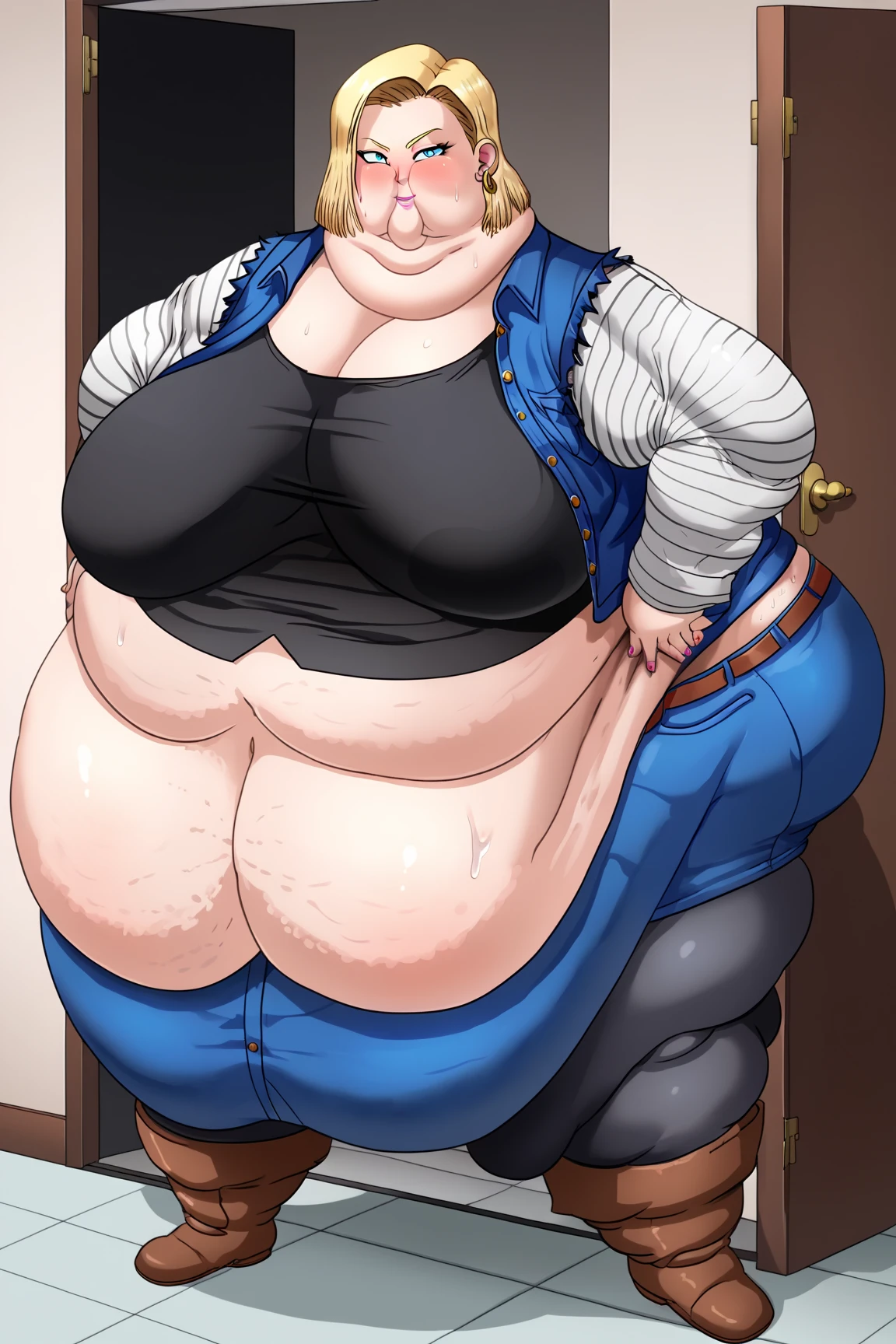 Mature granny in kitchen , largest haunches ever, insanely inflated hips, really large bosum, very large bosum, large, thick, large thighs, thick thigs, thicc,full body, voluptuous figure,ass focus , chandelier hanging from ceiling