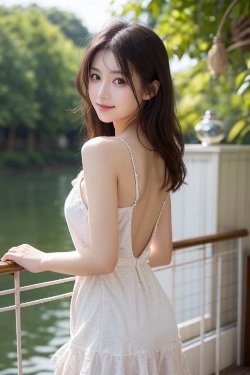8K, Ultra-high resolution, Highest quality, masterpiece, 三分割法によるphotograph,Surreal, photograph, 1 Girl, (16 years old:1.3), pretty girl, Cute face, Beautiful eyes in every detail, 細かくdetailedに,masterpiece,, One Girl:1.2, Japan Female Announcer,full body,from below,from behind,((very small head:1.3)),Center-parted bangs,amount,Black Hair,Long Hair,Iris,Gorgeous eyes,smile,((Toned body,Slender body,skinny)),(Sports bra、Bra Top,Shorts),振り返ってsmile,Glowing Skin,Shiny skin,Working on a stepladder,Paint,Beautiful leg line beauty,Captivating thighs,Full of sex appeal,Sensual,屈託のないsmile,Heal the heart,Low ponytail、beauty,Long neck、Laugh a little、Please close your mouth and laugh、(((Ideal body type))),A cup small breasts :2,、Portraiture:2、Perfect Anatomy、鮮明なdetailed、detailed、Surreal、Light and shadow,Strong light