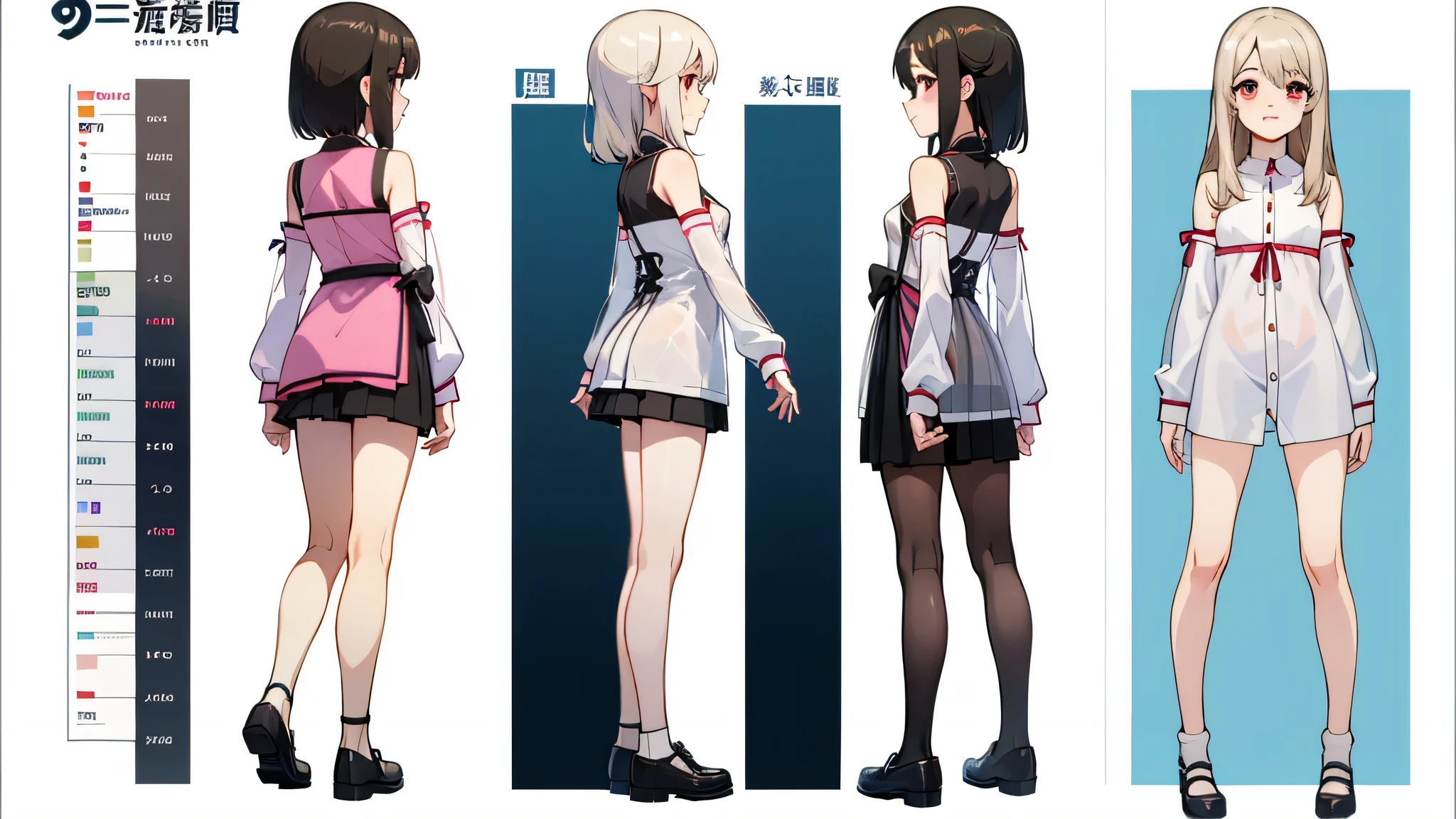1girl、vtuber-fullbody、highest quality、Masterpiece、Official Art、The best composition、Super detailed、Standing in front of the viewer、short hair、Simple bikini、Small breasts、barefoot、Simple Background、Upright Pose、Character Design、