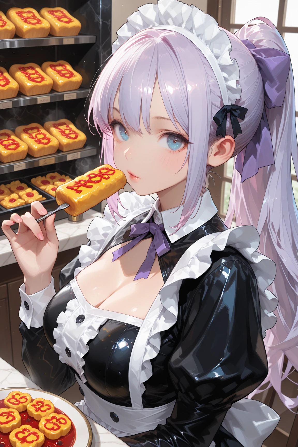 aggressive、Bangedium Hair、girl、Light Hair Color、Small Mouth、Small Nose、Big Breasts、Chubby、Shortcake