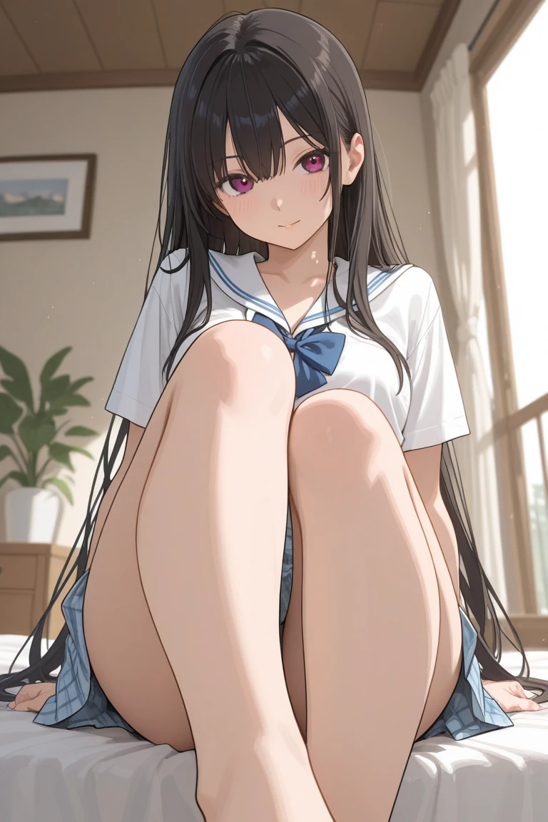 Anime image of a woman in uniform bending over, Bending over, Ecchi anime style, hanayamata, Ecchi, Strongest Pose, the anime girl is crouching, Twister, hq artwork, a hyperrealistic schoolgirl, beautiful anime girl squatting, playful pose, Crawling, Smooth Anime CG Art, Hinata Hyuga, Ecchi style