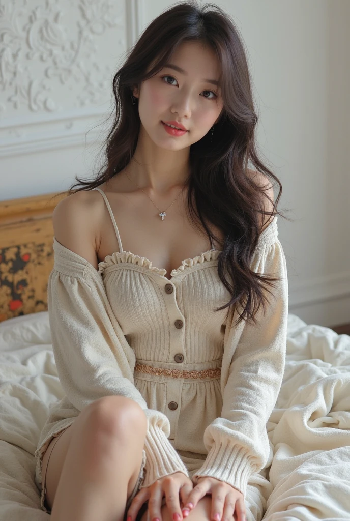 Girl sitting on the sofa