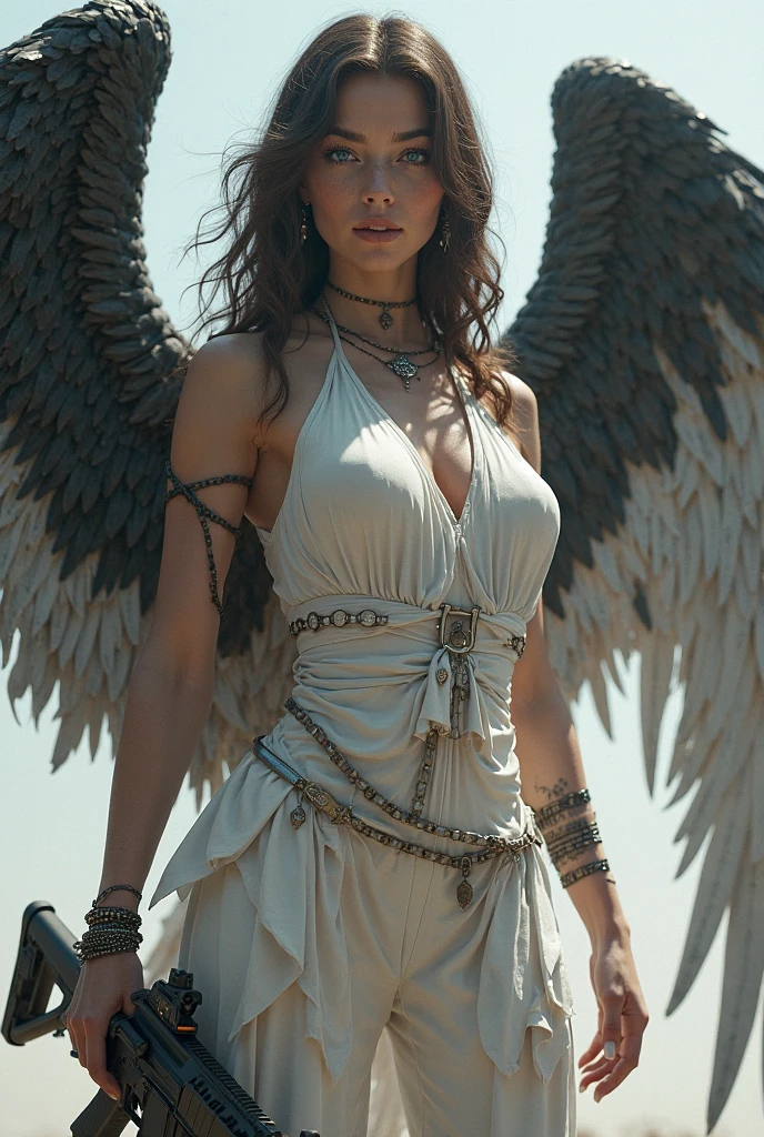 8k, ultra detalhado, master part, melhor qualidade, (extremamente detalhado), Arafed, arte dnd, scenic view, corpo inteiro, Aasimar sorceress casting a flaming spell, Aasimar, female, (Obra-prima 1.3, Detalhes intensos), female, feiticeira, Casting Flaming Spell (Obra-prima 1.3, Detalhes intensos) grandes asas angelicais, Open Blue Angelic Wings (Obra-prima 1.3, Detalhes intensos), magical fantasy background (Obra-prima 1.5, Detalhes intensos), lua, Estrelas, nuvem, vestindo manto branco, Capa roxa, flowing robe (Obra-prima 1.3, Detalhes intensos), Botas de salto alto (Obra-prima 1.3, Detalhes intensos), armado com pessoal, red hair, olhos verdes, olhos intensos, Feminino, Face Ultra Detalhada, (Obra-prima 1.5, melhor qualidade), anatomicamente correto (Obra-prima 1.3, Detalhes intensos), face determinada, Luz Divina, Cinematic lighting, luz suave, silhueta, fotorrealismo, scenic view (Obra-prima 1.3, Detalhes intensos) , Wide-Angle, Ultra-Grande Angular, 8k, Altas, melhor qualidade, Detalhes altos @Vlademir Bernardes