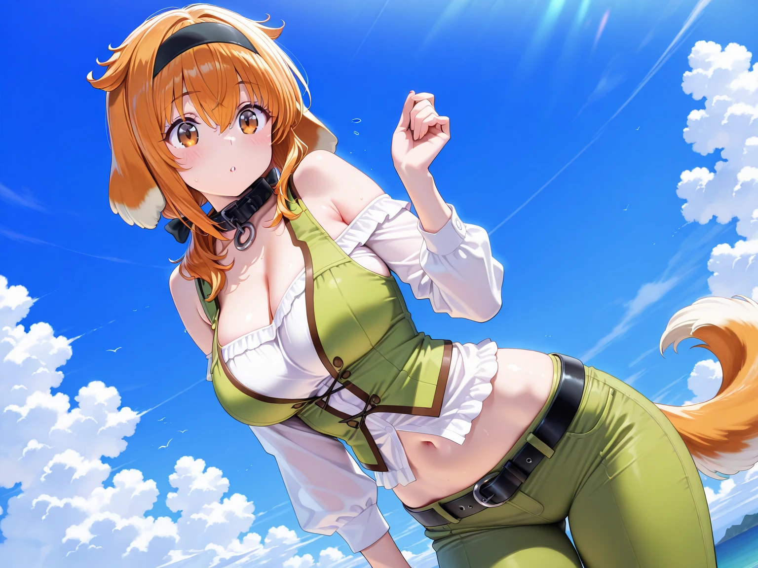 Chie Shinohara, Fiona Staples, Surreal, mysterious, strange, fantastical, fantasy, Sci-fi, Japanese anime, cumulonimbus castle, miniskirt princess, perfect voluminous body, kingdom of telescopes, detailed masterpiece Hyper realistic sharp focus zoom in embarrassment blushing shy smile skin smooth wet glistening