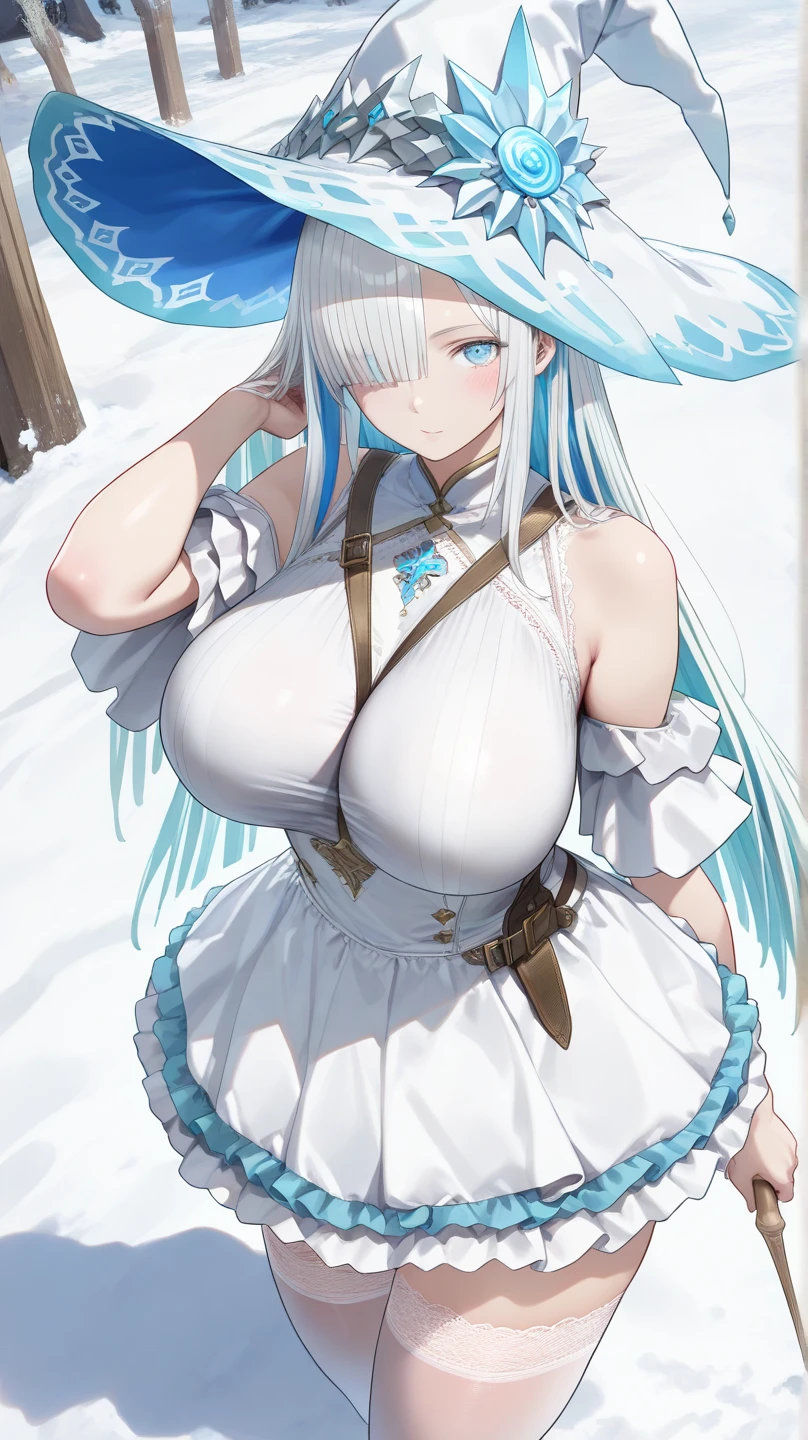 nsfw, (wearing nothing: 1.5), large breasts., 1 girl, empty eyes ,snow mountain, a girl, airplane, ice texture, trading card, furious, crying, absurdly long hair, silver hair, odd eyes, aqua eyes, silver eyes, , beautiful breasts, hair ribbon, teenager, japanese idol, african, at funeral, fair skin, nipple , wet