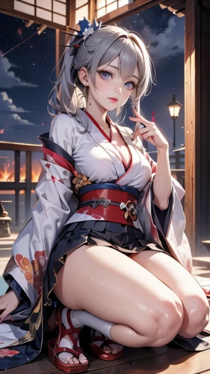 (((girl)))、Hakata Gion Yamakasa、Chase Mountain、Water law is、White water happi coat、Tightening、Loincloth、loincloth、Headband、Tabi socks、Carrying a mikoshi、Back view、Buttocks show、Show your back、multiple girls, Hakata city、the way、festival