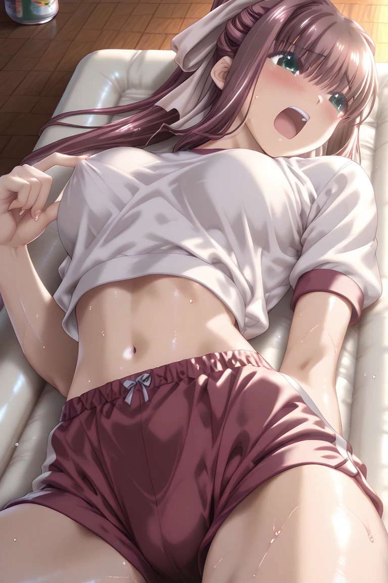 Apply white liquid all over the body、Pour white yogurt all over your body、opening legs、Pink-haired woman wearing white panties with ribbon with open legs and digging into the crotch、Pee、Leaking pee、Moriman、Crab crotch、Transparent areola、Open legs at M、Taken from below、Butt meat、Panties that bite into、Butt visible、Manguri gaeshi、Yellow eyes、glare、tearfilled eyes、Frightened face、Beautiful Woman、Lying in bed、Realstic、masterspiece, high - quality,Black tie,shirts, whiteshirt, paws, white sock、Ruined toilet、Braids