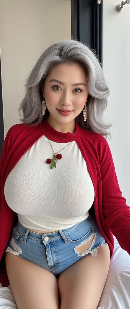 1girl,???????????, gray hair, high quality, ultra detailed, masterpiece, realistic