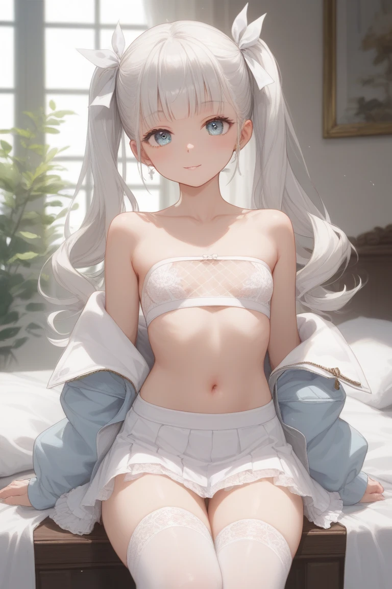 Anime - a stylistic image of a woman with cat ears in a bikini, seductive anime girls, White Cat Girl, small curvaceous loli, anime barbie in white stockings, Perfect white haired girl, at pixiv, Highest rated on Pisif, white haired Cangcang, beautiful anime catgirl, Pisif, beautiful and seductive anime woman, cute anime catgirl
