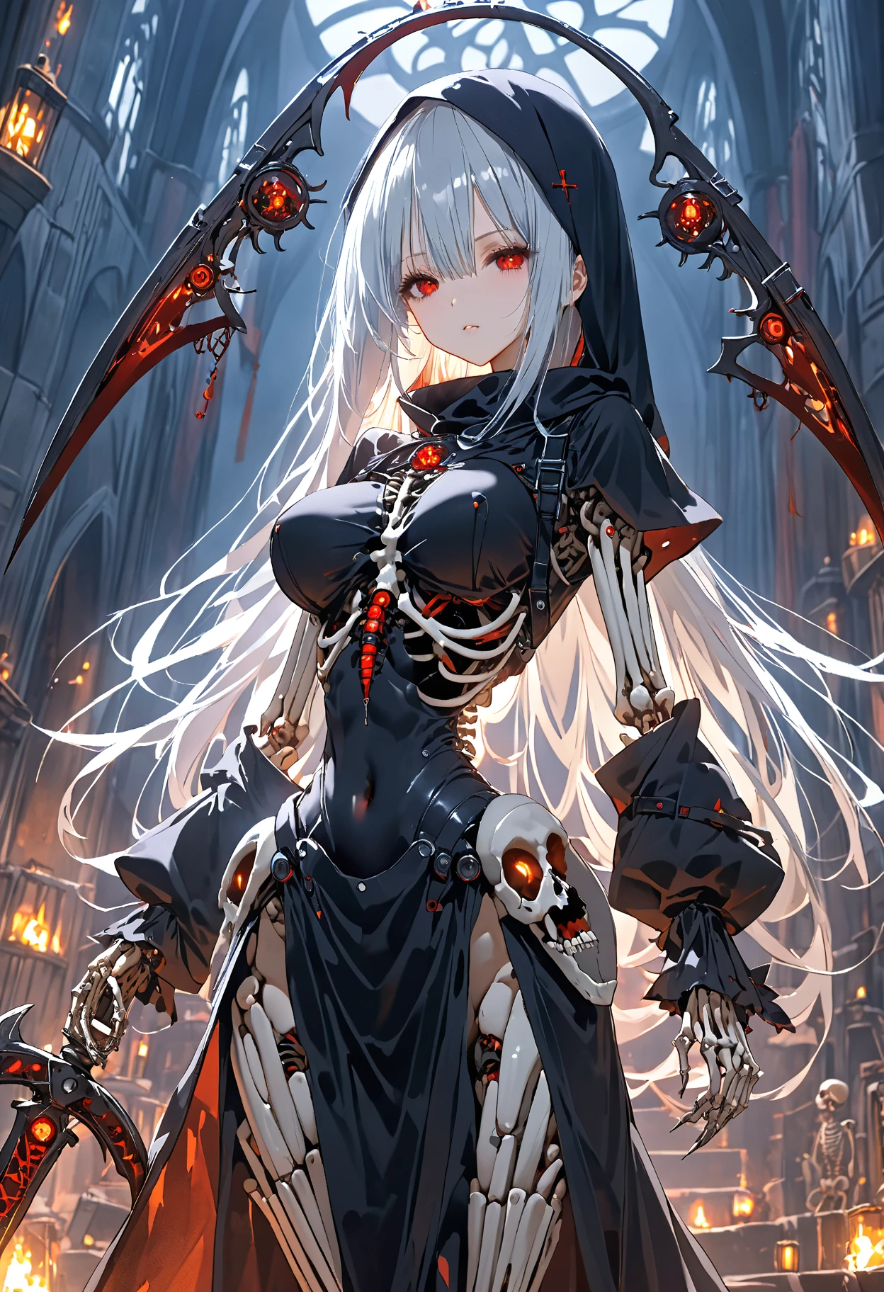 (((masterpiece))), ((highest quality)), (Super Detail), (CG illustration), (So evil and beautiful)), Cinematic Light, ((1. Mechanical Girl)), single, (Mechanical Arts: 1.4), ((Mechanical Limbs)), (Blood vessel attached to a tube), ((Mechanical spine attached to the back)), ((Mechanical cervical spine attached to the neck), (Back to viewers)), Expressionless, ( Wires and cables connected to the head and torso: 1.5), SF, Apocalypse, Remains, (Lower body integrated with mechanical device), (Blood: 1.5), Cruelty, Disorganized, eroticism, Integration with machines, The End Times, Super Future, inorganic, Research Room, Constraints, (Beautiful luxury: 1.2), (1 girl: 1.3), Body wrapped around the tentacles of the machine