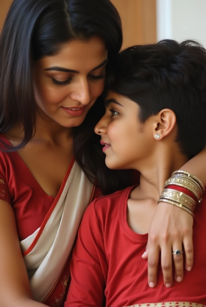 Indian aunty romance with school boy.