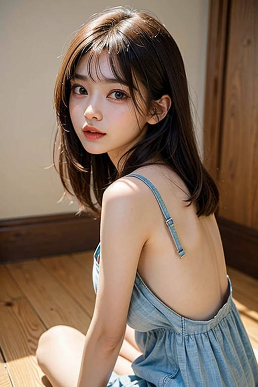 Black Hair、Shortcuts、23 years old、One girl、Fujifilm、X-S10、35mm、Prime Lenses、Studio Lighting、Gray Back、Black Buck、whiteback、Natural Makeup、smile、looking at the camera、