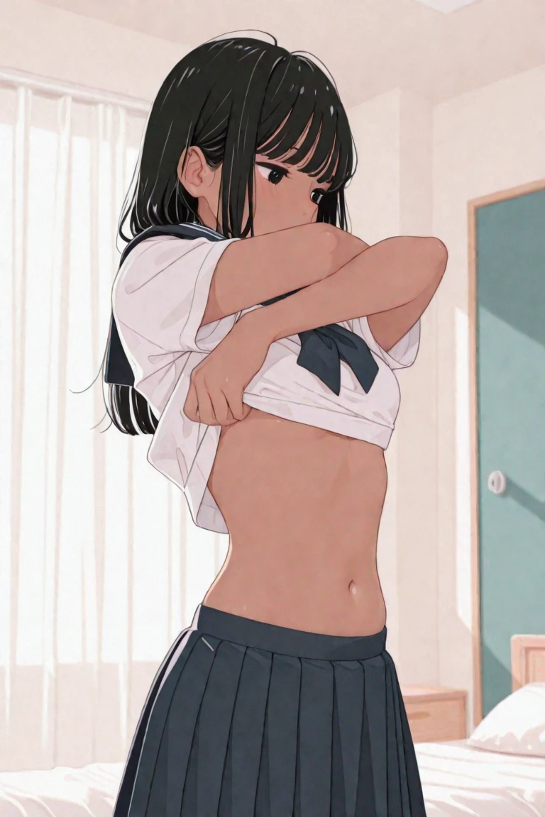 Girl peeing her underwear