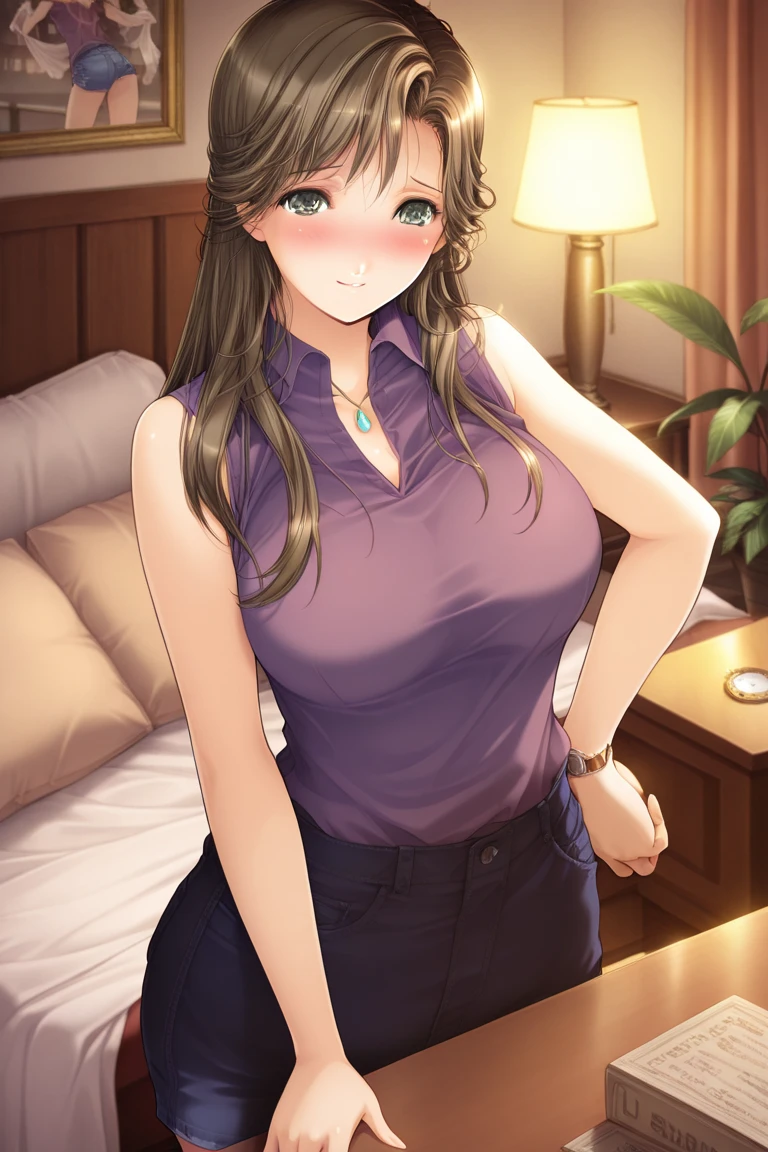 1girl in, ((masutepiece)),((Best Quality)),Ultra-detailed,illustratio,explicit,Beautiful body,Beautiful nose,Beautiful character design,Perfect eyes,Perfect face,Wallpaper,超A high resolution, 4K,Photography,((Beautiful, big breat)),(Beautiful face:1.2),Beautiful legs, Mayu Sakuma, Shiny skin,anime screen cap,official style, 1girl in, Solo, arrogant smile, Sunnyday,Daytime, Looking at Viewer, POV, Detailed eyes, Complex hairstyle、drooing eyes、princess dress, wide eyed, Crazy smile, Empty eyes, POV cowgirl, Sweat, flying sweatdrops, Cross your arms behind your back, I&#39;m looking at you, pov, 30 years old, in a living room, ((Big breast)), , mature woman.