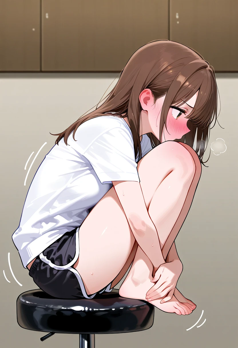 main street、mesugaki、Squat with your legs spread、Pee、agitation、Pleasant face、AHE Face、cum on、Rough breathing、convulsion、Trembling in the lower back、Rough sigh