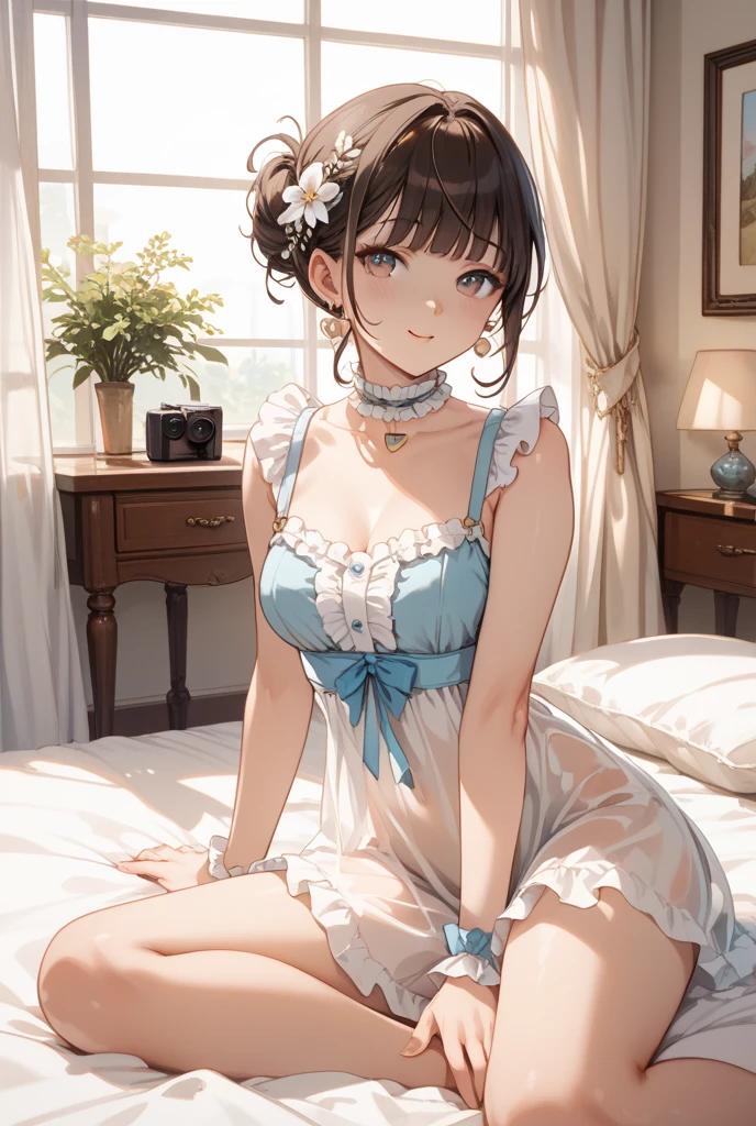 (masterpiece), (best quality), (ultra-detailed), (best illustration), (best shadow),
BREAK
girl, detailed eyes, sweat, steam, medium breast, nsfw, looking at viewer, light smile,